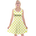 Yellow White Reversible Velvet Sleeveless Dress View1