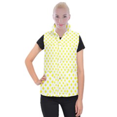 Yellow White Women s Button Up Vest