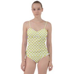 Yellow White Sweetheart Tankini Set