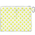 Yellow White Canvas Cosmetic Bag (XXXL) View2