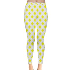 Yellow White Inside Out Leggings