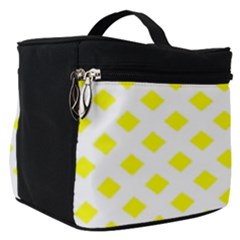 Yellow White Make Up Travel Bag (small) by HermanTelo