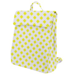 Yellow White Flap Top Backpack by HermanTelo