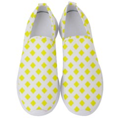 Yellow White Men s Slip On Sneakers