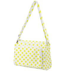 Yellow White Front Pocket Crossbody Bag