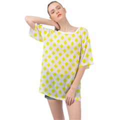 Yellow White Oversized Chiffon Top by HermanTelo