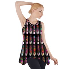 Texture Abstract Side Drop Tank Tunic