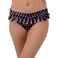 Texture Abstract Frill Bikini Bottom