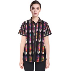 Texture Abstract Women s Short Sleeve Shirt