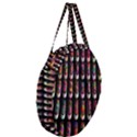 Texture Abstract Giant Round Zipper Tote View3