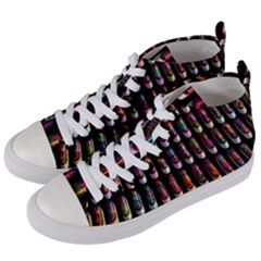 Texture Abstract Women s Mid-top Canvas Sneakers