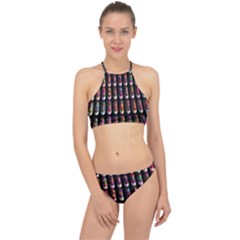 Texture Abstract Racer Front Bikini Set