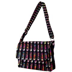 Texture Abstract Full Print Messenger Bag