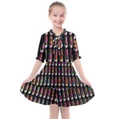 Texture Abstract Kids  All Frills Chiffon Dress