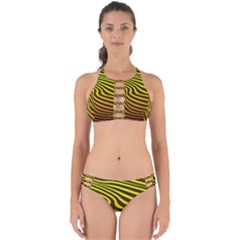 Wave Line Curve Abstract Perfectly Cut Out Bikini Set