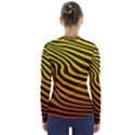 Wave Line Curve Abstract V-Neck Long Sleeve Top View2