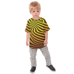 Wave Line Curve Abstract Kids  Raglan Tee