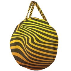 Wave Line Curve Abstract Giant Round Zipper Tote