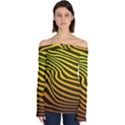 Wave Line Curve Abstract Off Shoulder Long Sleeve Top View1