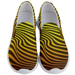 Wave Line Curve Abstract Men s Lightweight Slip Ons