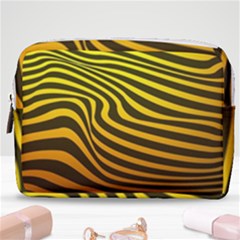 Wave Line Curve Abstract Make Up Pouch (medium)