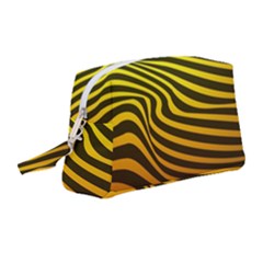 Wave Line Curve Abstract Wristlet Pouch Bag (medium)