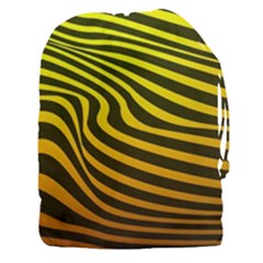 Wave Line Curve Abstract Drawstring Pouch (xxxl) by HermanTelo