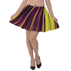 Lines Swinging Fantasy Velvet Skater Skirt by Bajindul