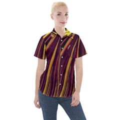 Lines Swinging Fantasy Women s Short Sleeve Pocket Shirt