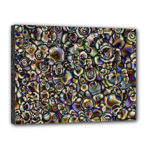 Circle Plasma Artistically Abstract Canvas 16  X 12  (stretched) by Bajindul