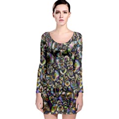 Circle Plasma Artistically Abstract Long Sleeve Bodycon Dress by Bajindul