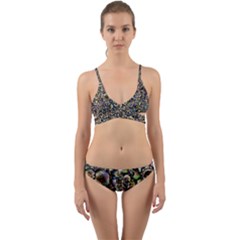 Circle Plasma Artistically Abstract Wrap Around Bikini Set by Bajindul