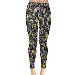 Circle Plasma Artistically Abstract Inside Out Leggings by Bajindul