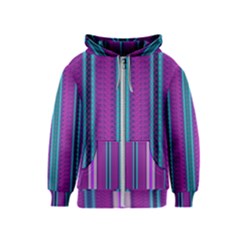 Fabric Pattern Color Structure Kids  Zipper Hoodie by Bajindul