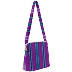 Fabric Pattern Color Structure Zipper Messenger Bag by Bajindul