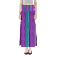 Fabric Pattern Color Structure Full Length Maxi Skirt by Bajindul