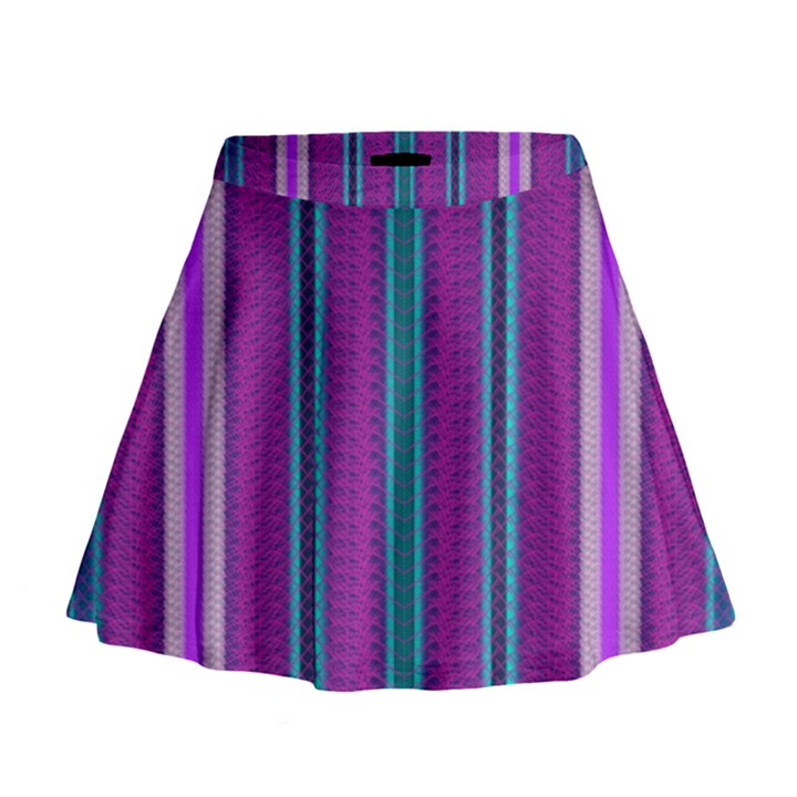 Fabric Pattern Color Structure Mini Flare Skirt