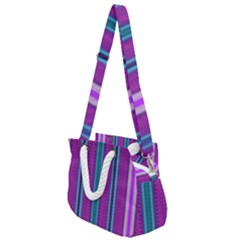 Fabric Pattern Color Structure Rope Handles Shoulder Strap Bag