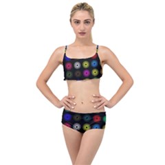 Flowers Arrangement Symmetry Layered Top Bikini Set by Bajindul