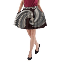 Ornament Spiral Rotated A-line Pocket Skirt by Bajindul