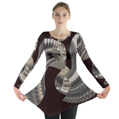 Ornament Spiral Rotated Long Sleeve Tunic  by Bajindul