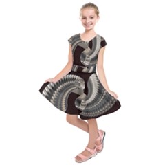 Ornament Spiral Rotated Kids  Short Sleeve Dress