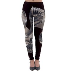 Ornament Spiral Rotated Lightweight Velour Leggings by Bajindul