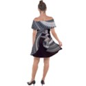 Ornament Spiral Rotated Off Shoulder Velour Dress View2