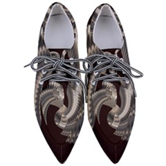 Ornament Spiral Rotated Pointed Oxford Shoes