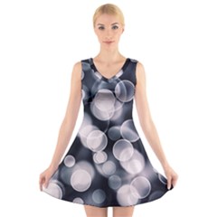 Ball Decoration Lights V-neck Sleeveless Dress by Bajindul