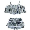 Abstract Stone Texture Kids  Off Shoulder Skirt Bikini View2