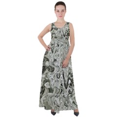 Abstract Stone Texture Empire Waist Velour Maxi Dress by Bajindul