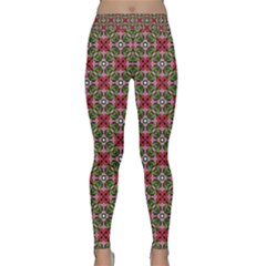 Decorative Flower Classic Yoga Leggings by Bajindul