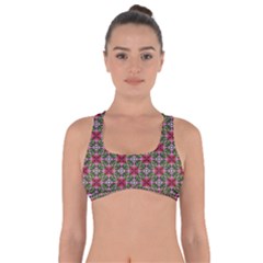 Decorative Flower Got No Strings Sports Bra by Bajindul